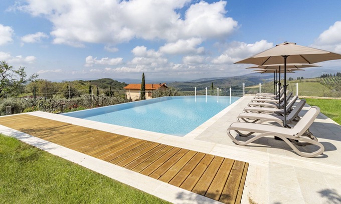 Ponte Buriano Villa | Villa Chimera White with panoramic pool, Arezzo, Italy