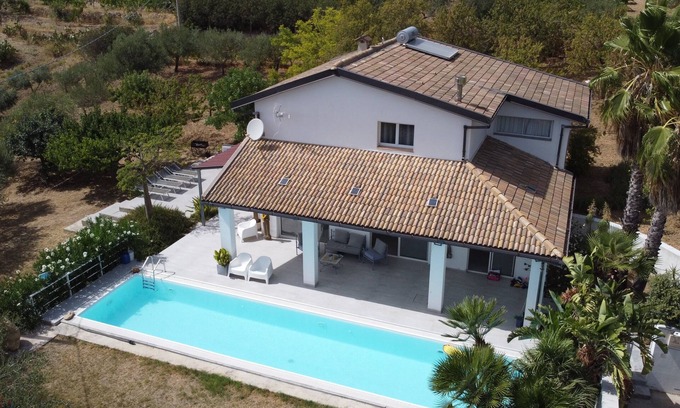 Agrigento Villa | Villa Dali . Modern house, panoramic view, pool 16mX3