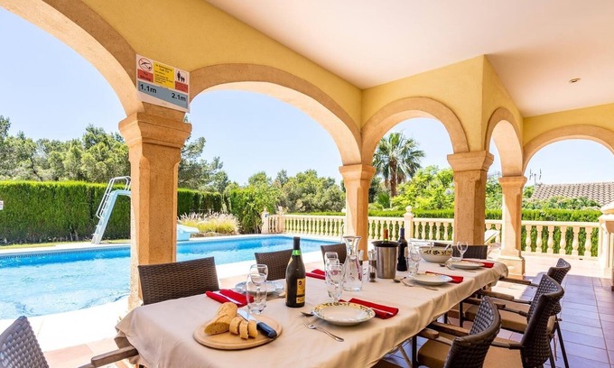 Mar Azul Villa | "Villa Delfino" with mountain and sea view, private pool, garden, terrace, air conditioning & Wi-Fi