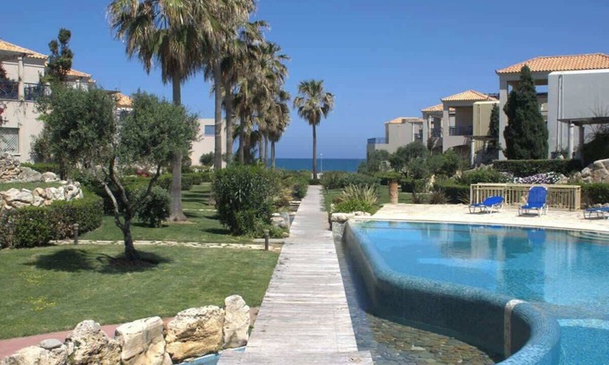 Maleme Apartment | Villa Elias 1BR Upper Apt with Pool