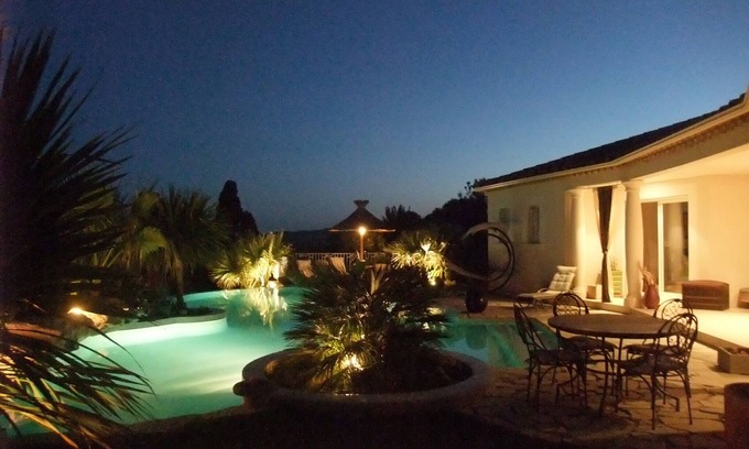 Saint-Genies-de-Fontedit Villa | VILLA KABEN Superb prestige villa 4*, heated pool, sauna, jacuzzi