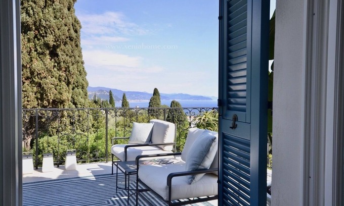 Santa Margherita Ligure Villa | VILLA CASSIOPEA - Pool and sea view, 4bdr. Portofino Park