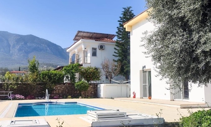 Ozankoy Villa | Villa Jacaranda with Superb Mountain & Sea Views+Pool & Gardens in Peaceful Area