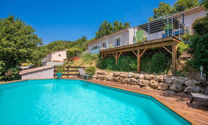 Bauduen Villa | Villa 'Les Brés' with Lake View, Private Pool and Wi-Fi