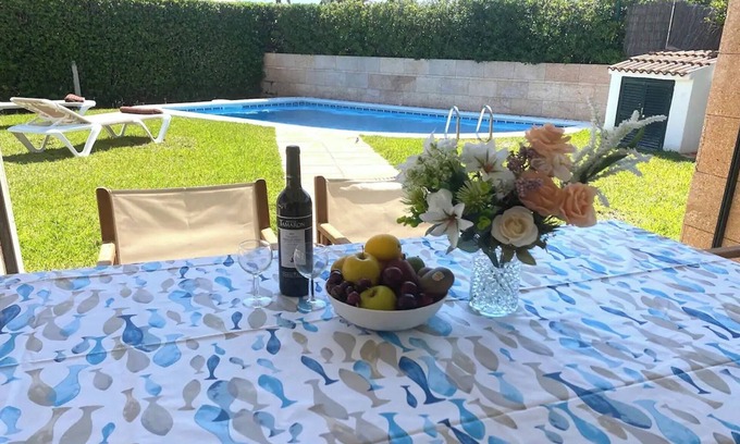 Cap d'Artrutx Villa | Villa 'Los Tres' with Private Pool, Wi-Fi and Air Conditioning