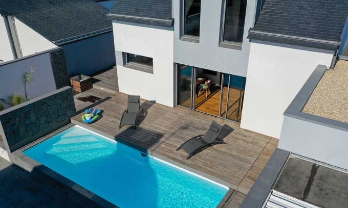 Saint-Gildas-de-Rhuys House | VILLA NYMPHEA, modern house with swimming pool on Rhuys peninsul