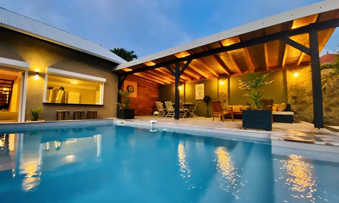Le Francois Villa | Villa Pampa Martinique, Swimming pool, Spa, Petanque, Cap Est beach on foot