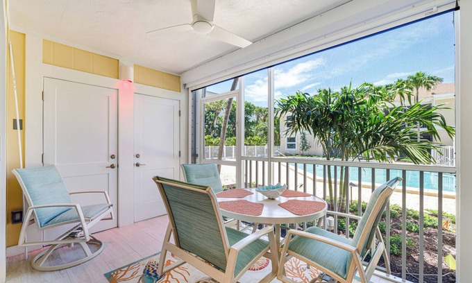 Sanibel Condo | Villa Sanibel 3A, 2 Bedroom Condo with Ground-level Access, Overlooks Pool