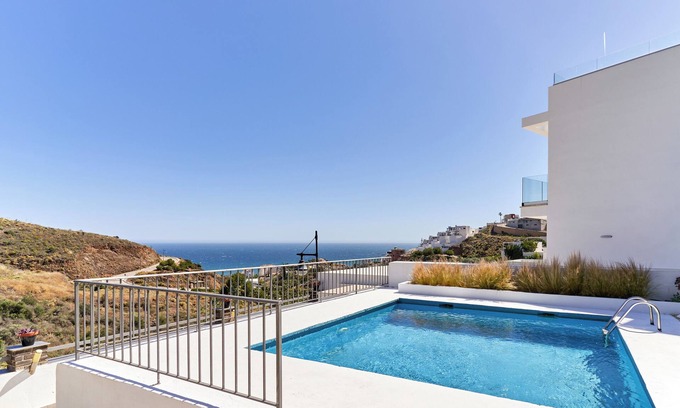 Torrox Costa Villa | Villa Spectacular Casa Negra with Sea View, Pool, Garden & Wi-Fi
