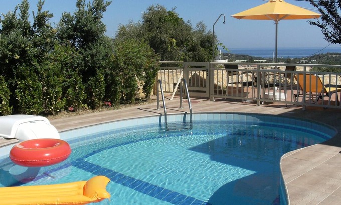 Houdetsi Villa | Villa Stefanos, Sea View, Private Pool, Near Sea
