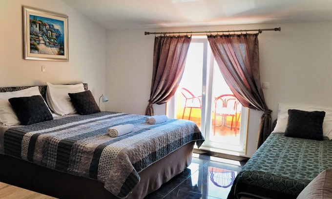 Zupa dubrovacka Apartment | Villa Sunset Studio for 2 adults with balcony with beautiful sea view
