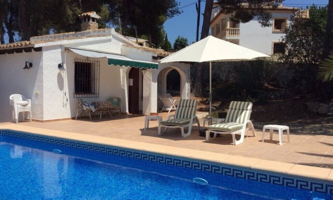 La Sabatera Ski Chalet | villa with 2 bedrooms and private pool located in Moraira. free Wi-Fi