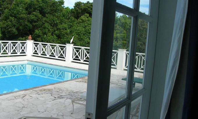 Cotton Ground Villa | Villa with large pool, screened terrace overlooking Caribbean.