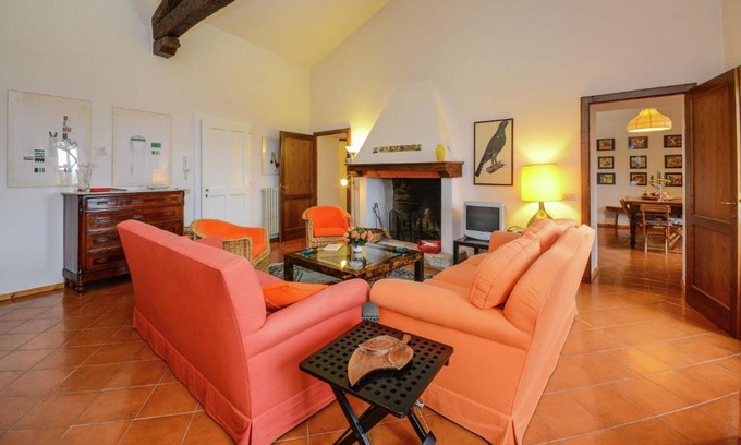 Tredozio Villa | Villa with outbuilding and swimming pool and panoramic view of the Apennines
