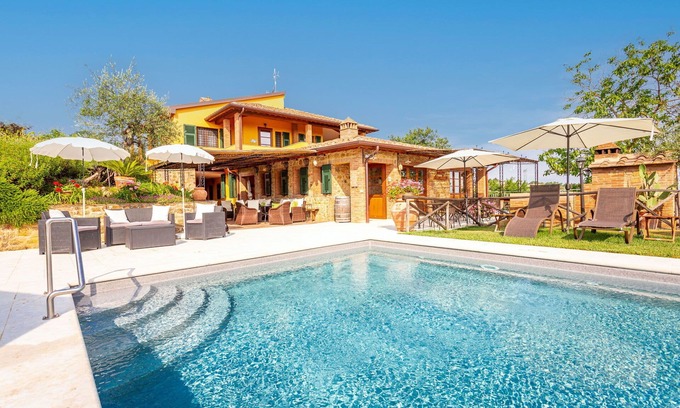Montaione Villa | Villa with pool, A/C, WIFI, TV, patio, pets allowed, panoramic view, close to San Gimignano