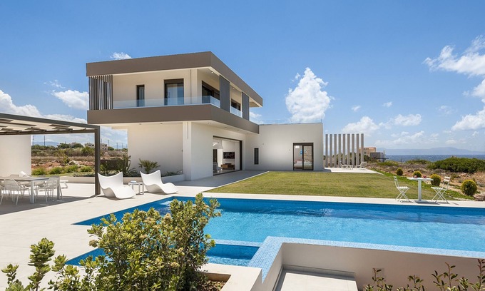 Chania Town Villa | villa with pool chania, Greek villa rental, Crete villa rental with pool, Crete villa walk to beach
