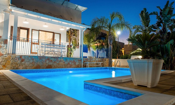 Alcamo Marina Villa | Villa with private pool wifi 150 Mt from the sea 3 bedrooms 3 bathrooms 10 places ob