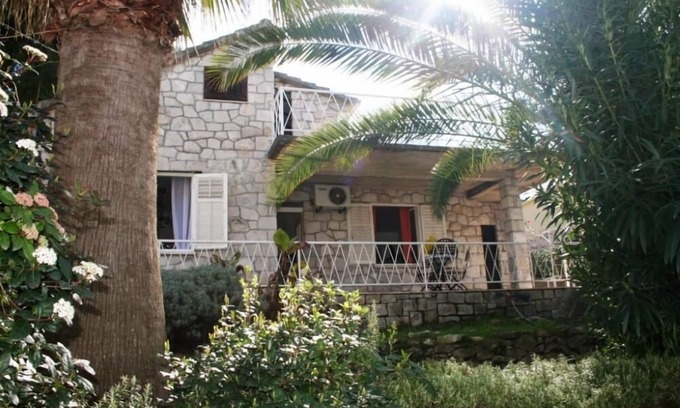 Postira House | Villa with seaside views from top terrace and garden