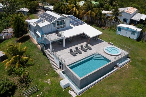 Sainte-Anne Villa | Villa Zetwal piscine jacuzzi vue mer