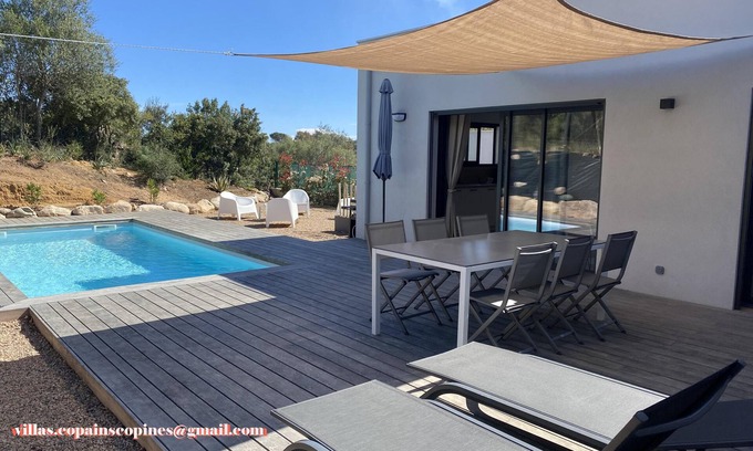 Cirendinu House | Villas Copains- Private heated pool-Porto Vecchio near Pinarello beach