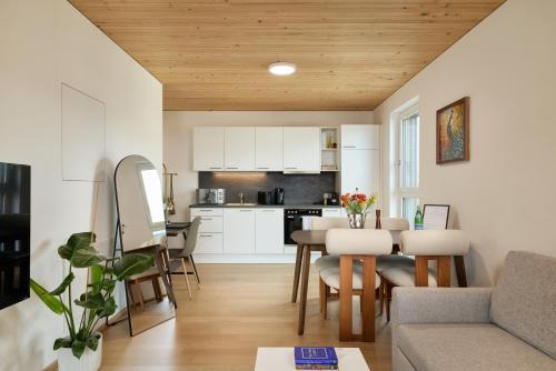 Dornbirn Apartment | VORALIVING - Modernes Neubau Apartment Toplage - Perfekt für Business & Urlaub - WLAN, 24 7 Check-in