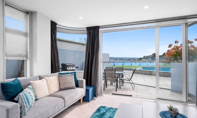 Taupo Apartment | Waimahana Lakefront Apartment - Heated Pool, Hot Tub & Views