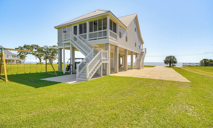 Waveland House | Walk to Beach: Oceanfront Home w/Outdoor Kitchen