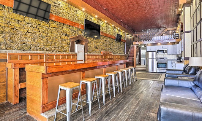 Lansing Apartment | Walk to River: Unique Studio in Renovated Bar!