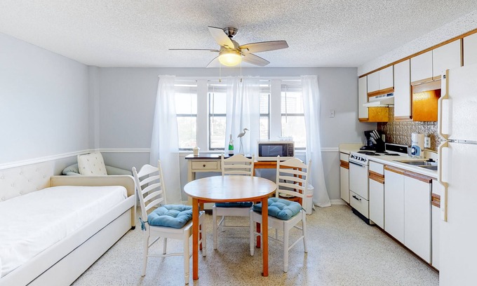 Gulf Lagoon Beach Apartment | Water-view studio with pool, central AC, tennis & sauna