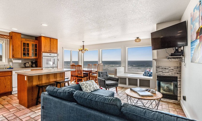 Rockaway Beach House | Waterfront, dog-friendly home a few steps from the beach with hot tub