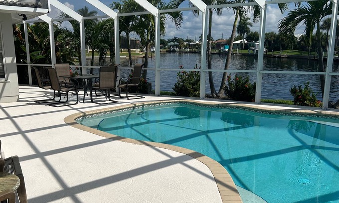 Punta Gorda House | Waterfront Escape w/Heated Pool, Dock & Sunset Views