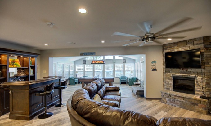 Grove House | Waterfront Home with private boat ramp and boat dock.