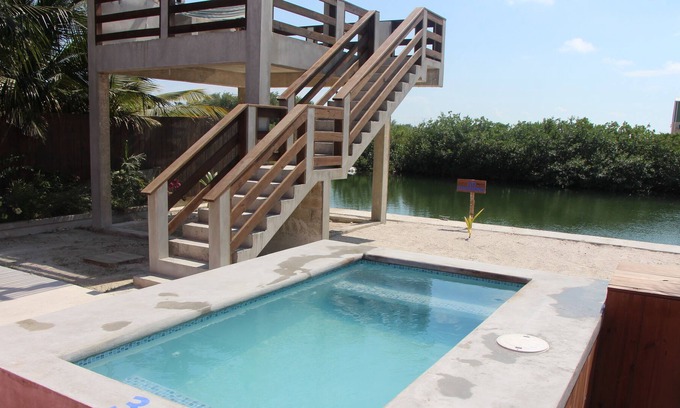 San Pedro House | Waterfront Oasis w/ Pool & 20ft Raised Deck, WiFi, A/C All Rooms - No Clean Fee