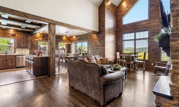 Indian Point House | WaterMill Cove Resort Luxury Lakefront Villa L-By Silver Dollar City-Theatre Room-POOL-Lazy River