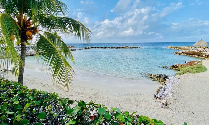 Pietermaai District Condo | Welcome to our Curacao Condo with Patio & Steps to the Pool Deck & Private Beach