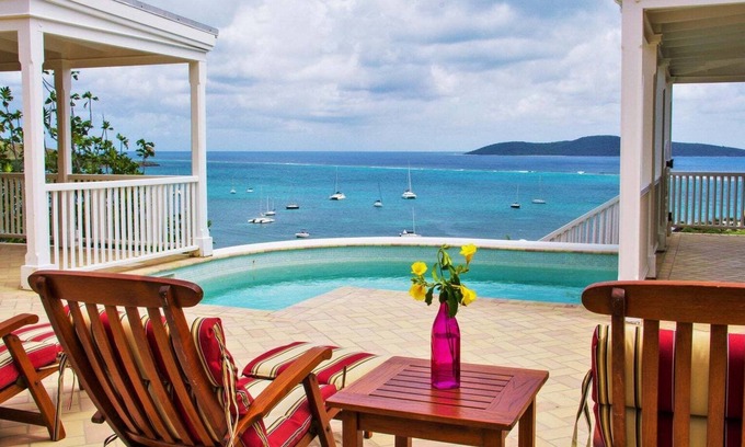 Grapetree Villa | Welcome to Yacht Haven! Caribbean Sea Views! 3 bedrooms! Private Pool!
