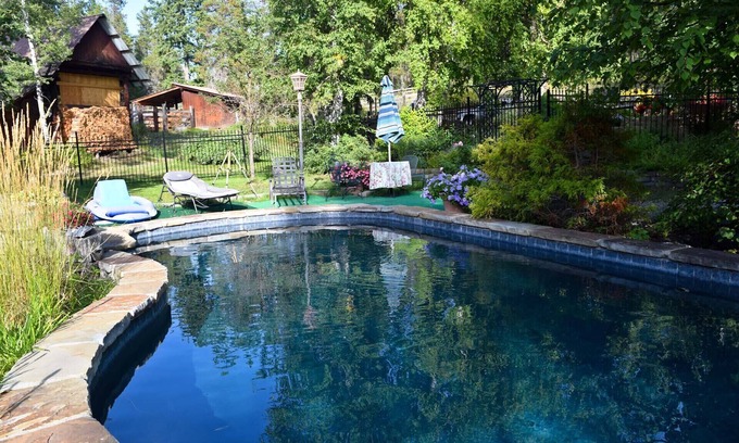 West Glacier House | West Glacier Log Home with Pool