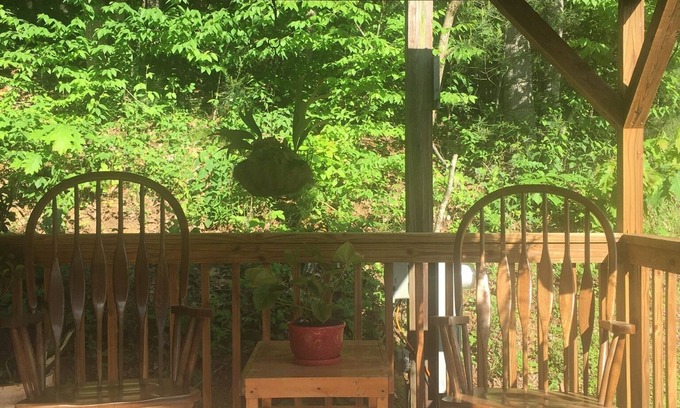 Asheville Cabin | Willow Pond/log cabin. Willow Pond invites you to relax.