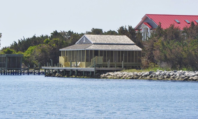 Ocracoke House | Windmill Point: Perfect location to watch the ferries come and go.