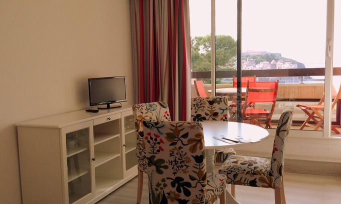 Collioure Apartment | WITH SEA VIEW. Air conditioning. Wifi. 5-minute walk to the creek.