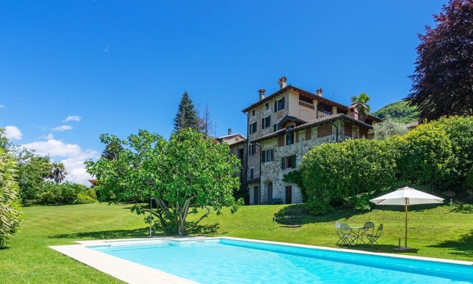 Porto Valtravaglia Villa | Wonderful private villa for 12 people with private pool, WIFI, TV, patio and parking