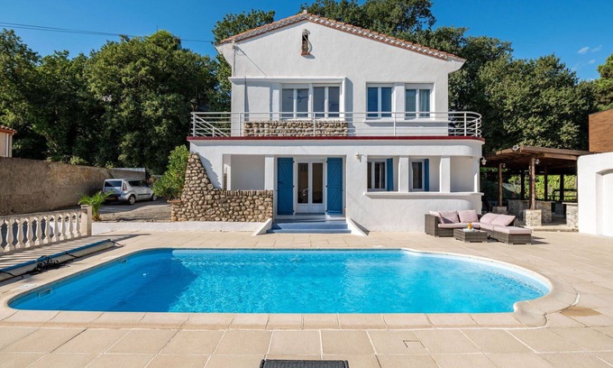 Plage d'Argeles House | Wonderful private villa for 8 guests with WIFI, private pool, A/C, TV and terrace