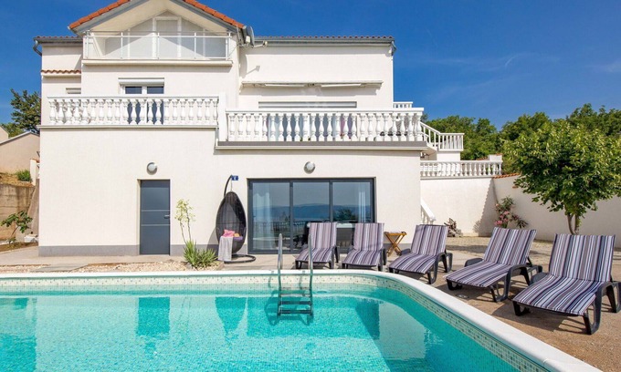 Senj House | Wonderful private villa with private pool, hot tub, WIFI, A/C, TV, terrace and pets allowed