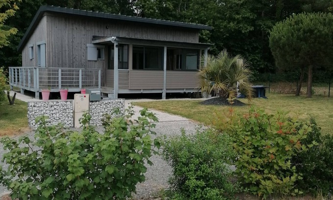 Marzan House | Wooden house, 15 min from seaside, ideal for family, swimming pool, playground, secure park.
