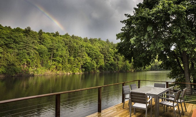 Saugerties South House | Woodstock Design-Waterfront, Deck, Private Dock Kayak, Swim