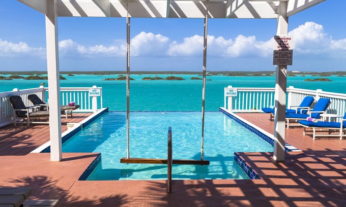 Ocean Point Villa | WOW! Waterfront Chalk Sound Oasis w/Infinity Pool. Kayaks & Canoe