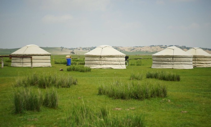 Plain Blue Banner Other | Xanadu yurts