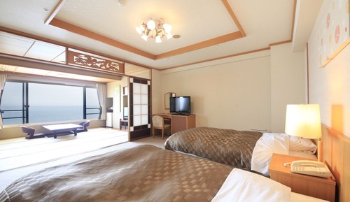 Japanese & Western Style Room with Private Open Air Bath, Ocean View, Smoking