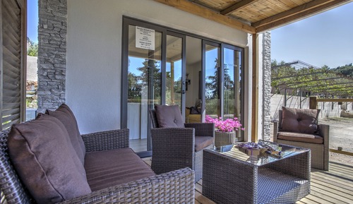 Deluxe Mobile Home, 2 Bedrooms, Terrace, Garden View