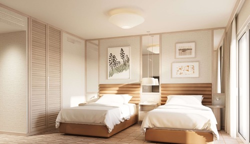 Room, 2 Twin Beds (Private Garden Room)